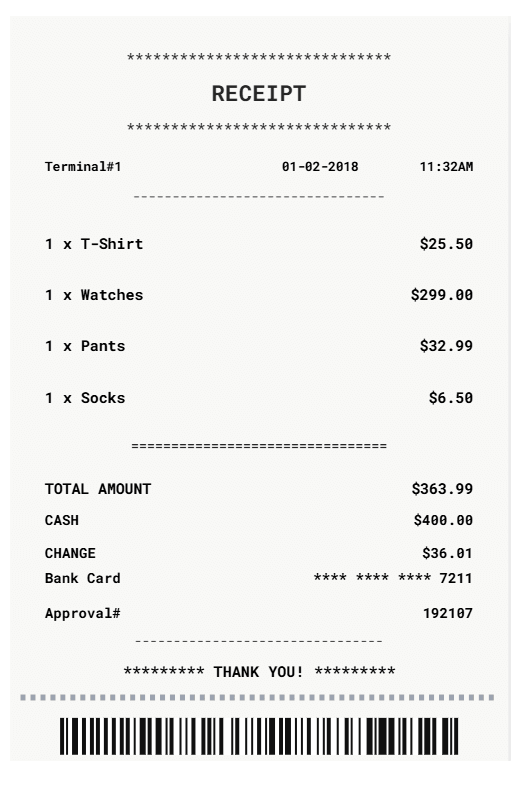 Receipt